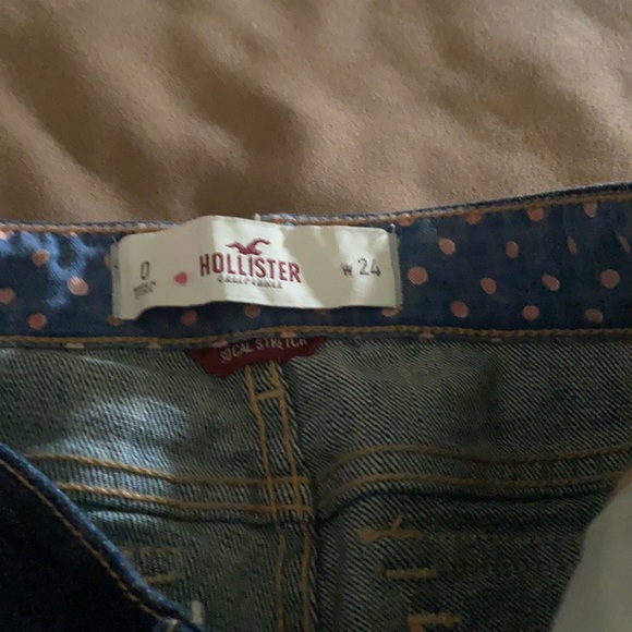 Hollister Women’s Cuffed Blue Jeans Size 0 Waist24 - Picture 6 of 7